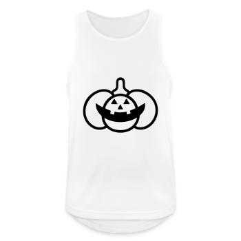 pumpkin - Men's Breathable Tank Top - white - Front - Nick (188cm)