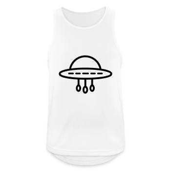 fliegende Untertasse - Männer Tank Top atmungsaktiv - Weiß - Vorne - Nick (188cm)