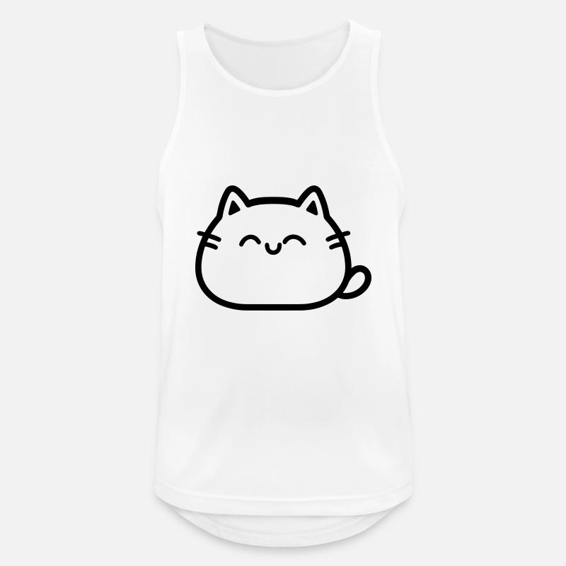 cat - Men's Breathable Tank Top - white