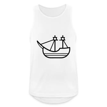 Bateau pirate - Débardeur respirant Homme - blanc - Devant - Nick (188cm)
