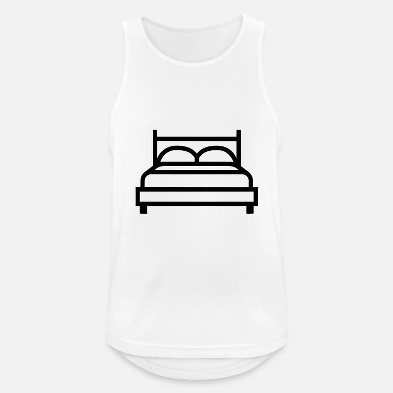 Bett - Männer Tank Top atmungsaktiv - Weiß