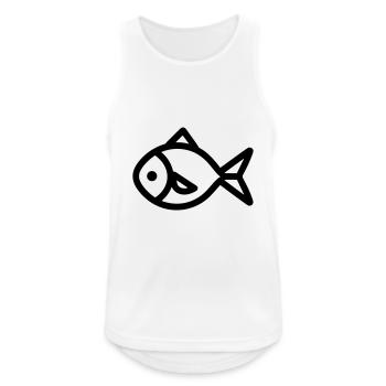 Poisson - Débardeur respirant Homme - blanc - Devant - Nick (188cm)