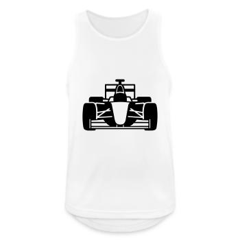 F1 Voiture de course - Débardeur respirant Homme - blanc - Devant - Nick (188cm)