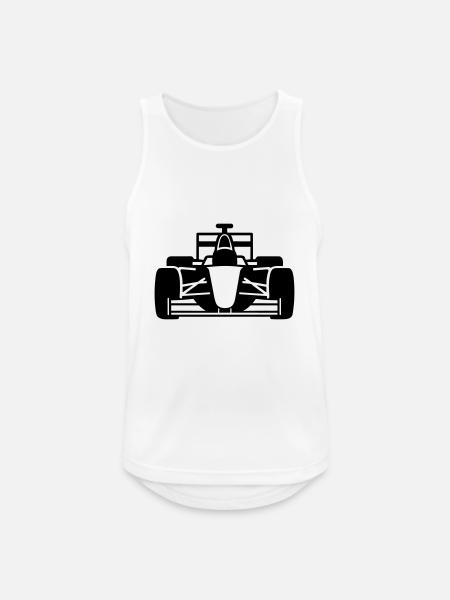 F1-Rennwagen - Männer Tank Top atmungsaktiv - Weiß