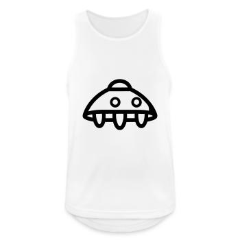 fliegende Untertasse - Männer Tank Top atmungsaktiv - Weiß - Vorne - Nick (188cm)