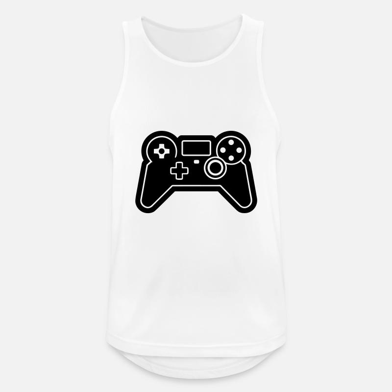 Controller für Videospiele - Männer Tank Top atmungsaktiv - Weiß