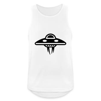 fliegende Untertasse - Männer Tank Top atmungsaktiv - Weiß - Vorne - Nick (188cm)