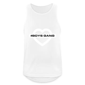 Boys Gang Herz Liebe - Männer Tank Top atmungsaktiv - Weiß - Vorne - Nick (188cm)