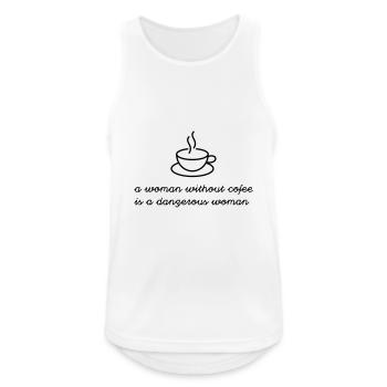 Frau ohne Kaffee - Männer Tank Top atmungsaktiv - Weiß - Vorne - Nick (188cm)
