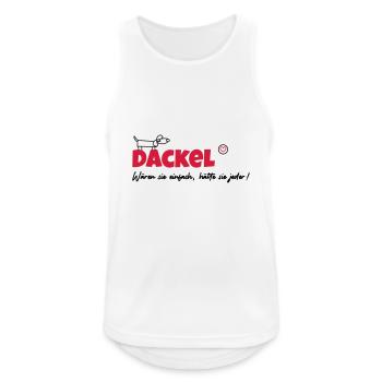 Dackel wären sie einfach - Männer Tank Top atmungsaktiv - Weiß - Vorne - Nick (188cm)