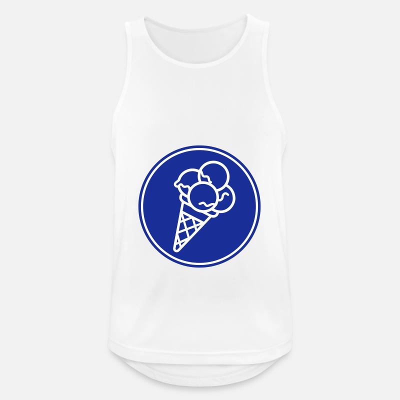 Eicreme Eis Sommer - Männer Tank Top atmungsaktiv - Weiß