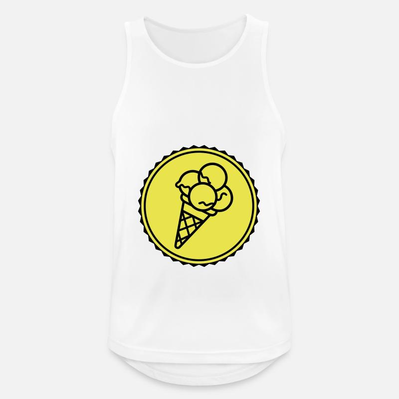 Eicreme Eis Icon - Männer Tank Top atmungsaktiv - Weiß