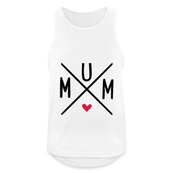 mum - Männer Tank Top atmungsaktiv - Weiß - Vorne - Nick (188cm)