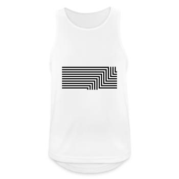 Kurve auf den Linien - Männer Tank Top atmungsaktiv - Weiß - Vorne - Nick (188cm)