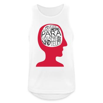 Finger weg von meiner Paranoia - Männer Tank Top atmungsaktiv - Weiß - Vorne - Nick (188cm)