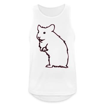 Hamster - Männer Tank Top atmungsaktiv - Weiß - Vorne - Nick (188cm)