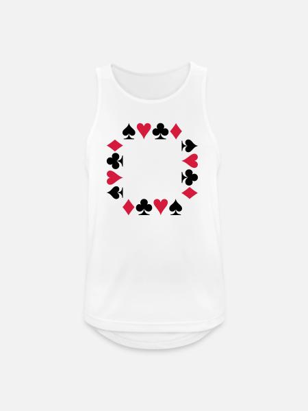 Poker (V) - Men's Breathable Tank Top - white