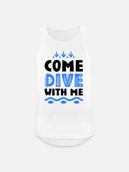 Funny sayings for divers - Men's Breathable Tank Top - white