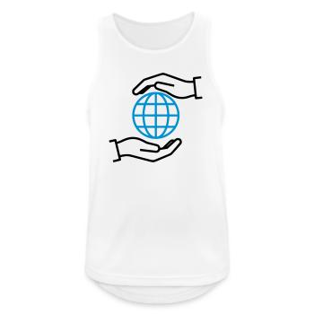 Globe Hands Out Global - Débardeur respirant Homme - blanc - Devant - Nick (188cm)