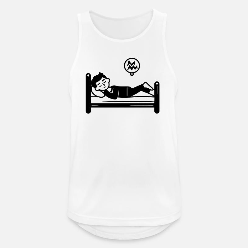 Sleeping Bed - Men's Breathable Tank Top - white