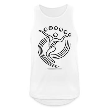 Logo du jongleur de jonglerie - Débardeur respirant Homme - blanc - Devant - Nick (188cm)