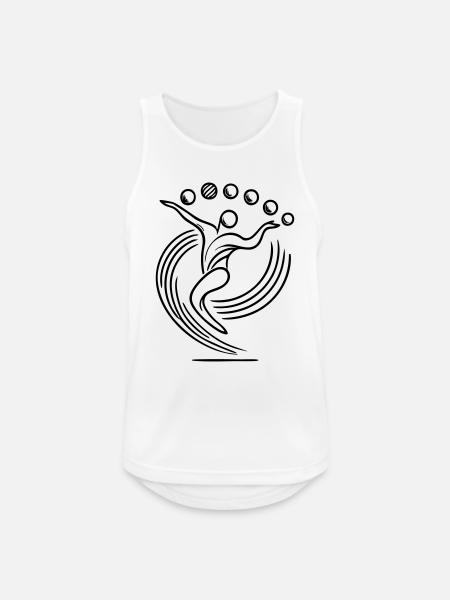 Juggling Juggler Logo - Men's Breathable Tank Top - white