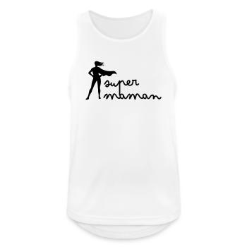 Super maman - Débardeur respirant Homme - blanc - Devant - Nick (188cm)