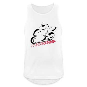 SPEED BIKE - Men's Breathable Tank Top - white - Front - Nick (188cm)