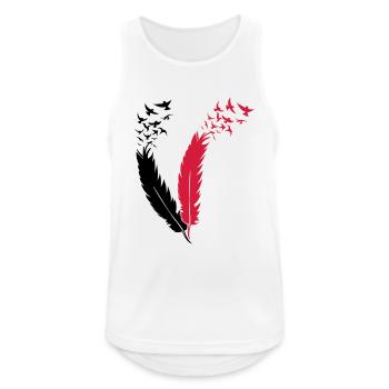 feather fly birds - Men's Breathable Tank Top - white - Front - Nick (188cm)