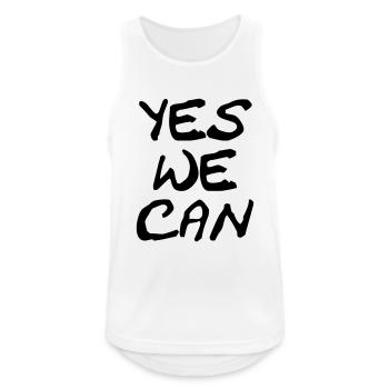 yes we can - Débardeur respirant Homme - blanc - Devant - Nick (188cm)