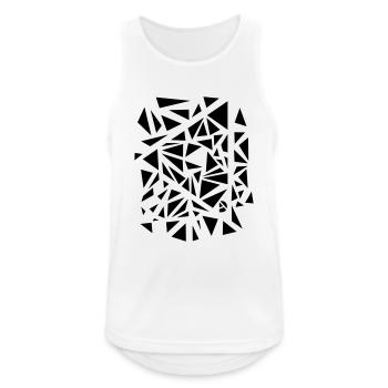 AD Triangle Explosion - Débardeur respirant Homme - blanc - Devant - Nick (188cm)