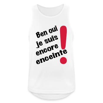 encore enceinte - Débardeur respirant Homme - blanc - Devant - Nick (188cm)