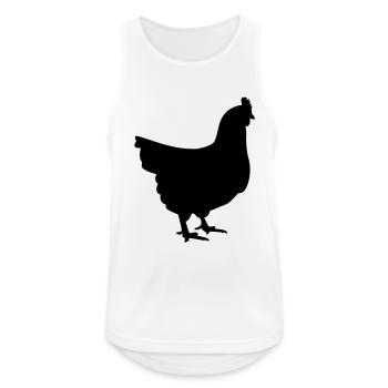 Poule - Débardeur respirant Homme - blanc - Devant - Nick (188cm)