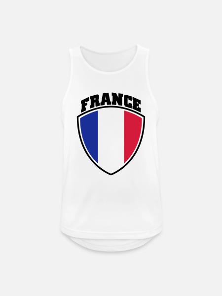 Frankreich - Männer Tank Top atmungsaktiv - Weiß