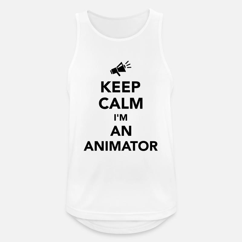 Animateur - Männer Tank Top atmungsaktiv - Weiß