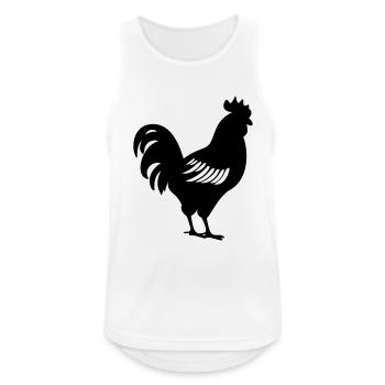 Poule - Débardeur respirant Homme - blanc - Devant - Nick (188cm)