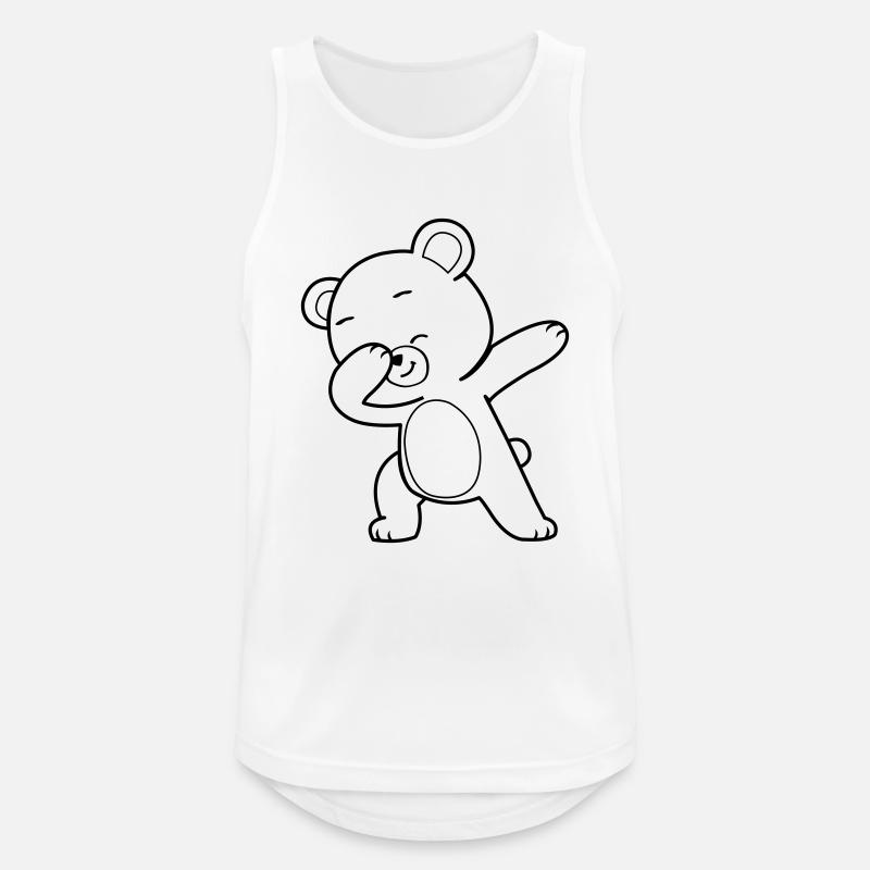 dabbing bär - Männer Tank Top atmungsaktiv - Weiß