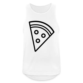 part de pizza - Débardeur respirant Homme - blanc - Devant - Nick (188cm)