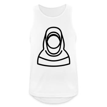 hijab headscarf muslim woman - Men's Breathable Tank Top - white - Front - Nick (188cm)