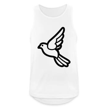Taube - Männer Tank Top atmungsaktiv - Weiß - Vorne - Nick (188cm)