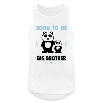 Big brother bientôt : annonce drôle et douce - Débardeur respirant Homme - blanc - Devant - Nick (188cm)