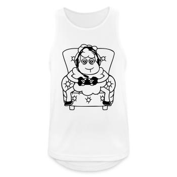 Schaf Gamer Sessel Controller Videospiel Nerd Cool - Männer Tank Top atmungsaktiv - Weiß - Vorne - Nick (188cm)