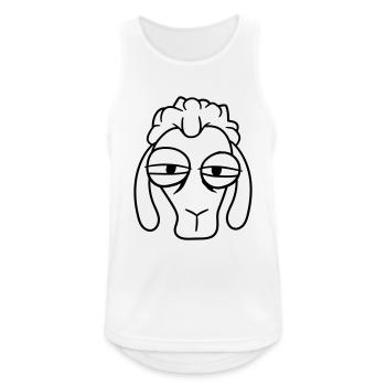Schaf Skeptisch Kritischer Blick Gesicht Kopf Cool - Männer Tank Top atmungsaktiv - Weiß - Vorne - Nick (188cm)
