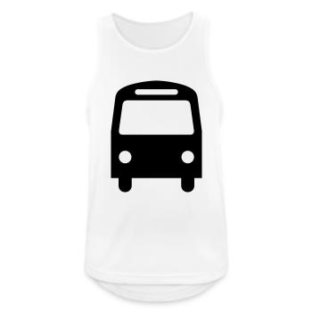 Bus, bus, autobus scolaire, voiture - Débardeur respirant Homme - blanc - Devant - Nick (188cm)