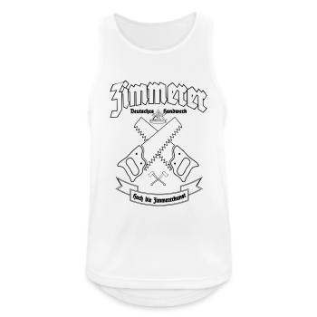 Zimmerer - Männer Tank Top atmungsaktiv - Weiß - Vorne - Nick (188cm)