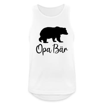 Opa Bär Bester Opi Großvater Geschenk cool Enkel - Männer Tank Top atmungsaktiv - Weiß - Vorne - Nick (188cm)