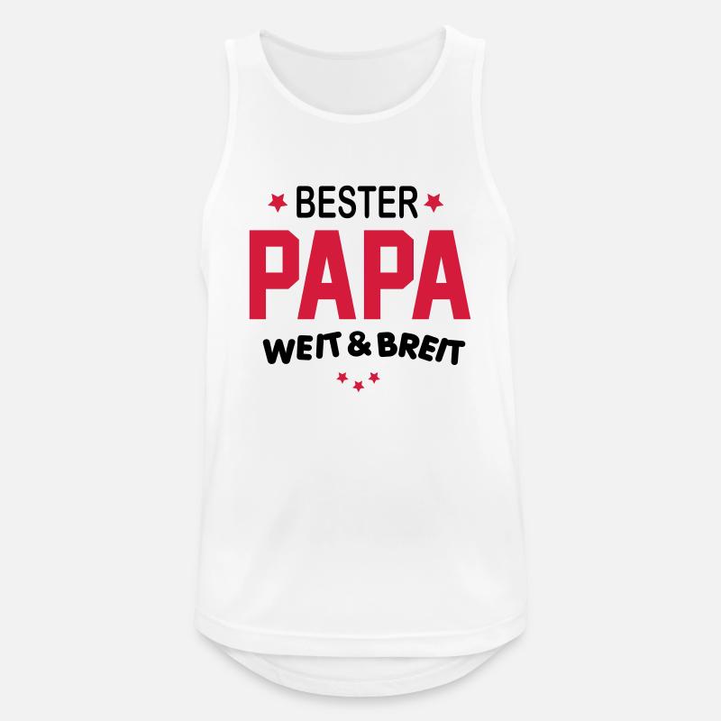 besterpapa - Männer Tank Top atmungsaktiv - Weiß