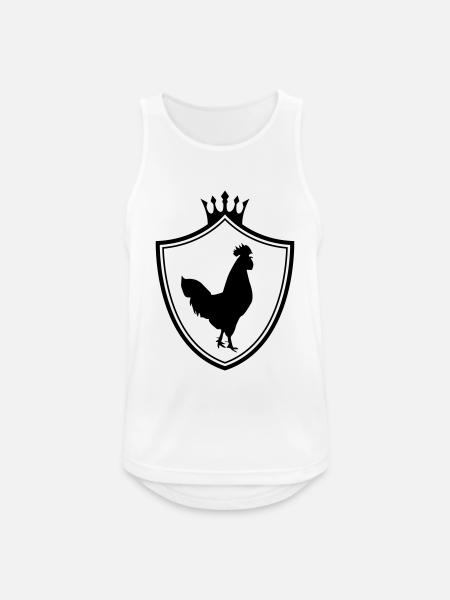 hahn silhouette wappen - Männer Tank Top atmungsaktiv - Weiß
