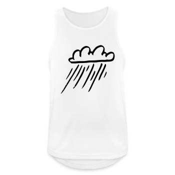 Regen & Wolke / rain cloud - Regenwolke - nass - Männer Tank Top atmungsaktiv - Weiß - Vorne - Nick (188cm)