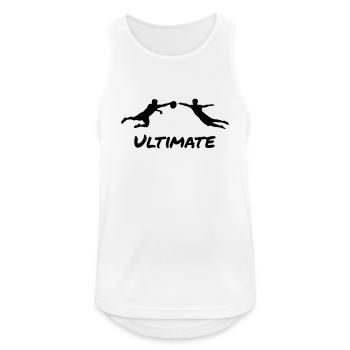 Ultimate Frisbee - Men - Männer Tank Top atmungsaktiv - Weiß - Vorne - Nick (188cm)